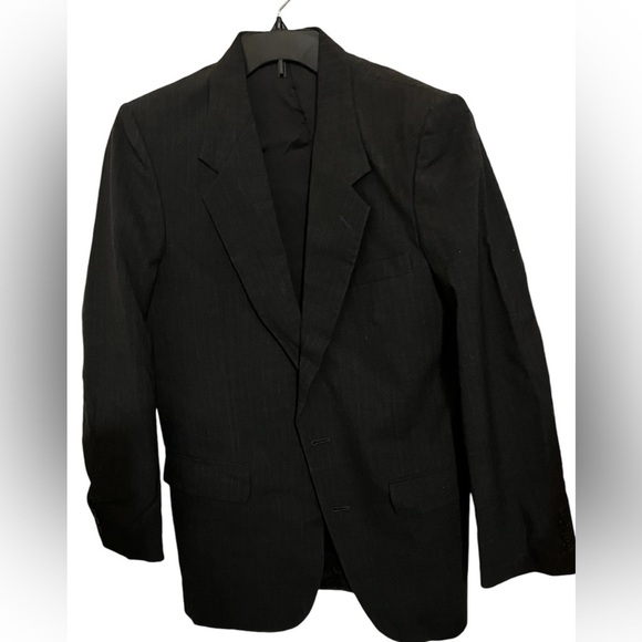 Oscar De Le Renta Men's Wool Blend Black Jacket - Picture 1 of 4